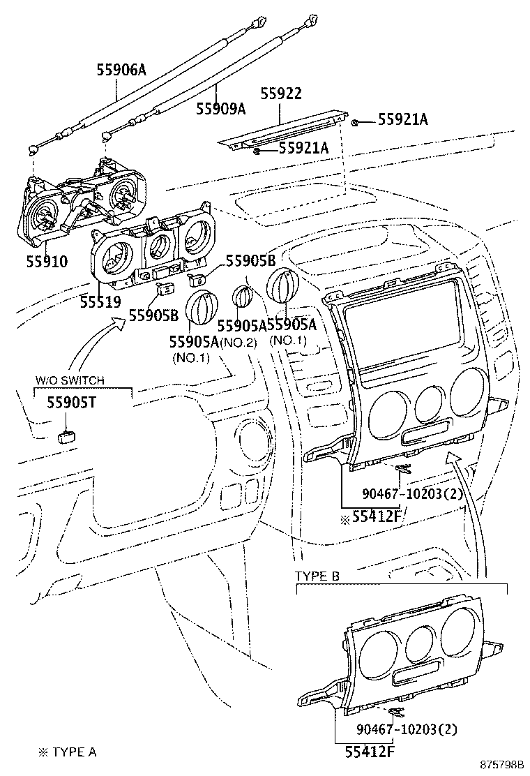 55843-60110 DUCT, HEATER TO REGISTER, NO.1 product image