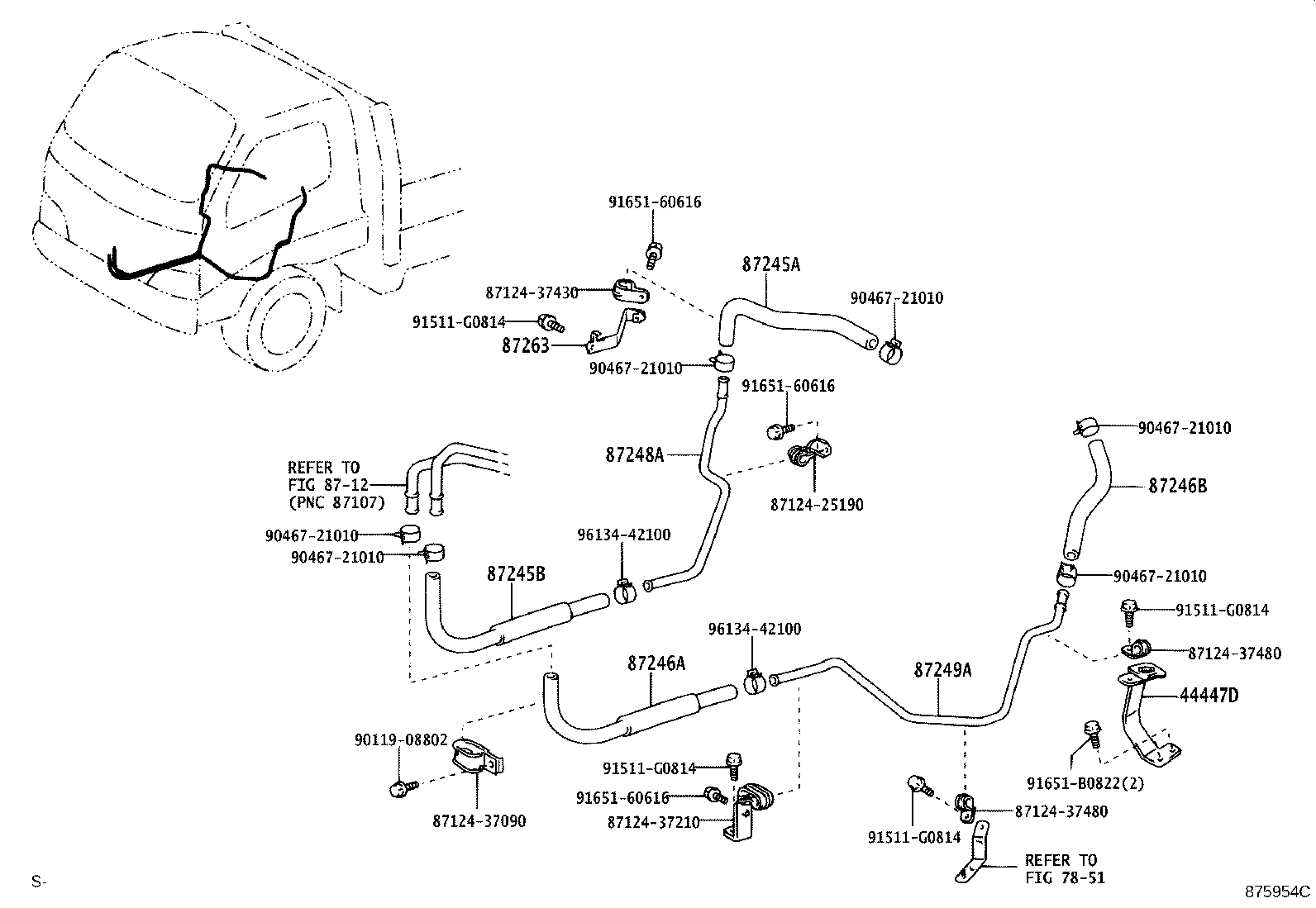 87245-37C70 HOSE, HEATER WATER, INLET A product image