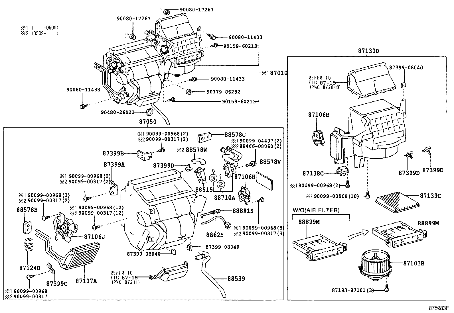 87103-08050 MOTOR SUB-ASSY, BLOWER W/FAN product image