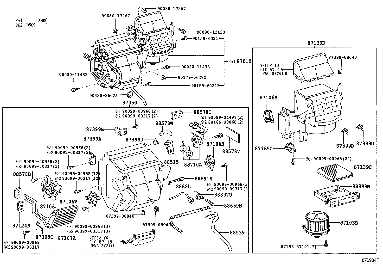 87103-08050 MOTOR SUB-ASSY, BLOWER W/FAN product image