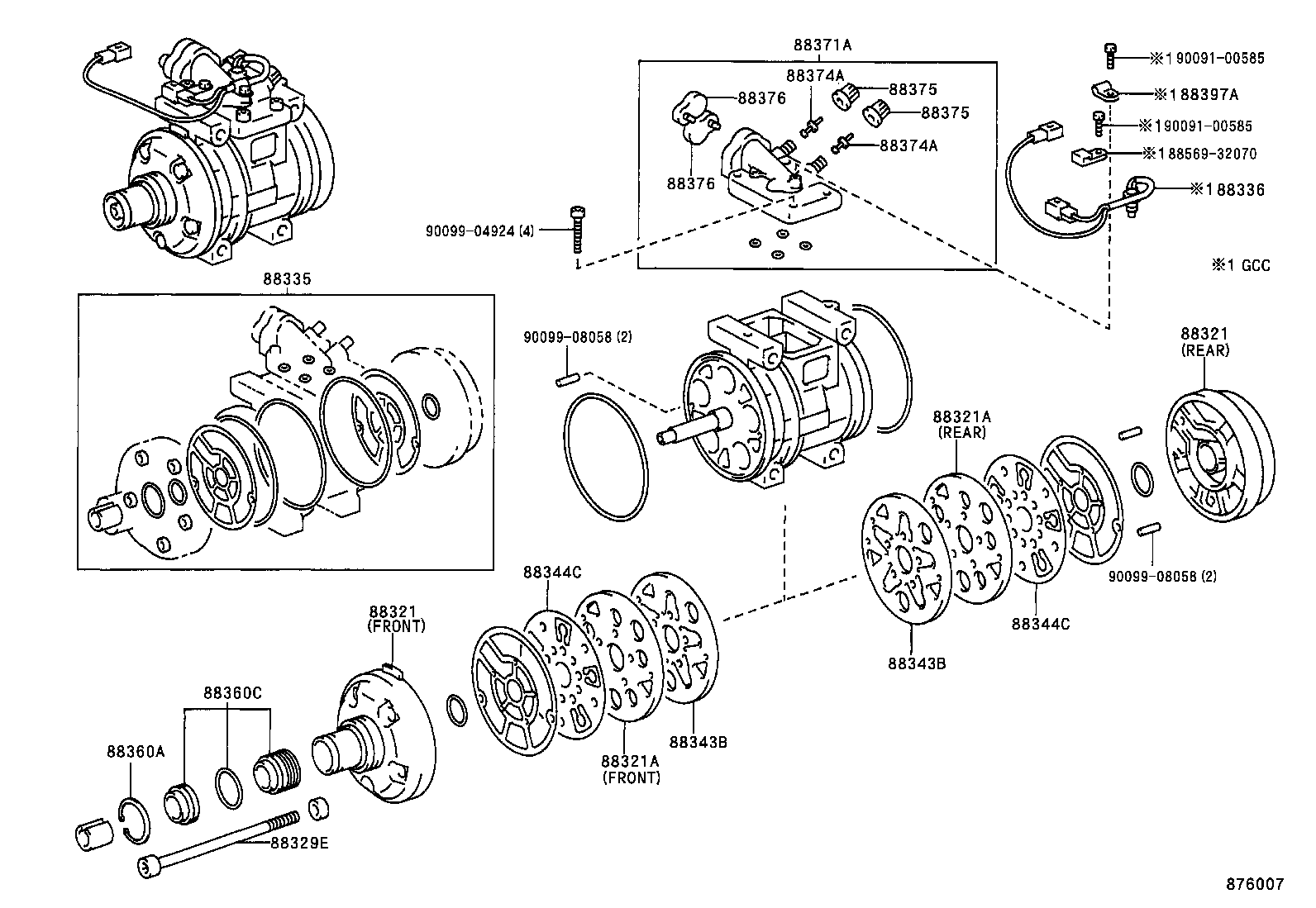 88320-60600 COMPRESSOR ASSY, COOLER product image