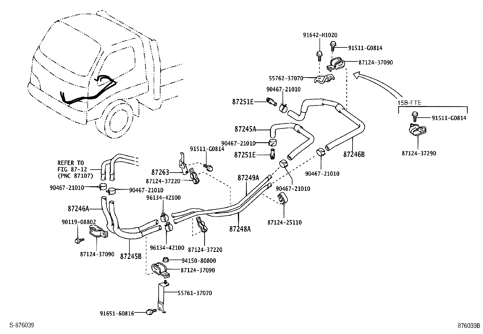 87245-37C70 HOSE, HEATER WATER, INLET A product image