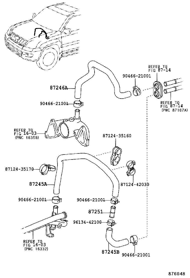 87245-3D430 HOSE, HEATER WATER, INLET A product image