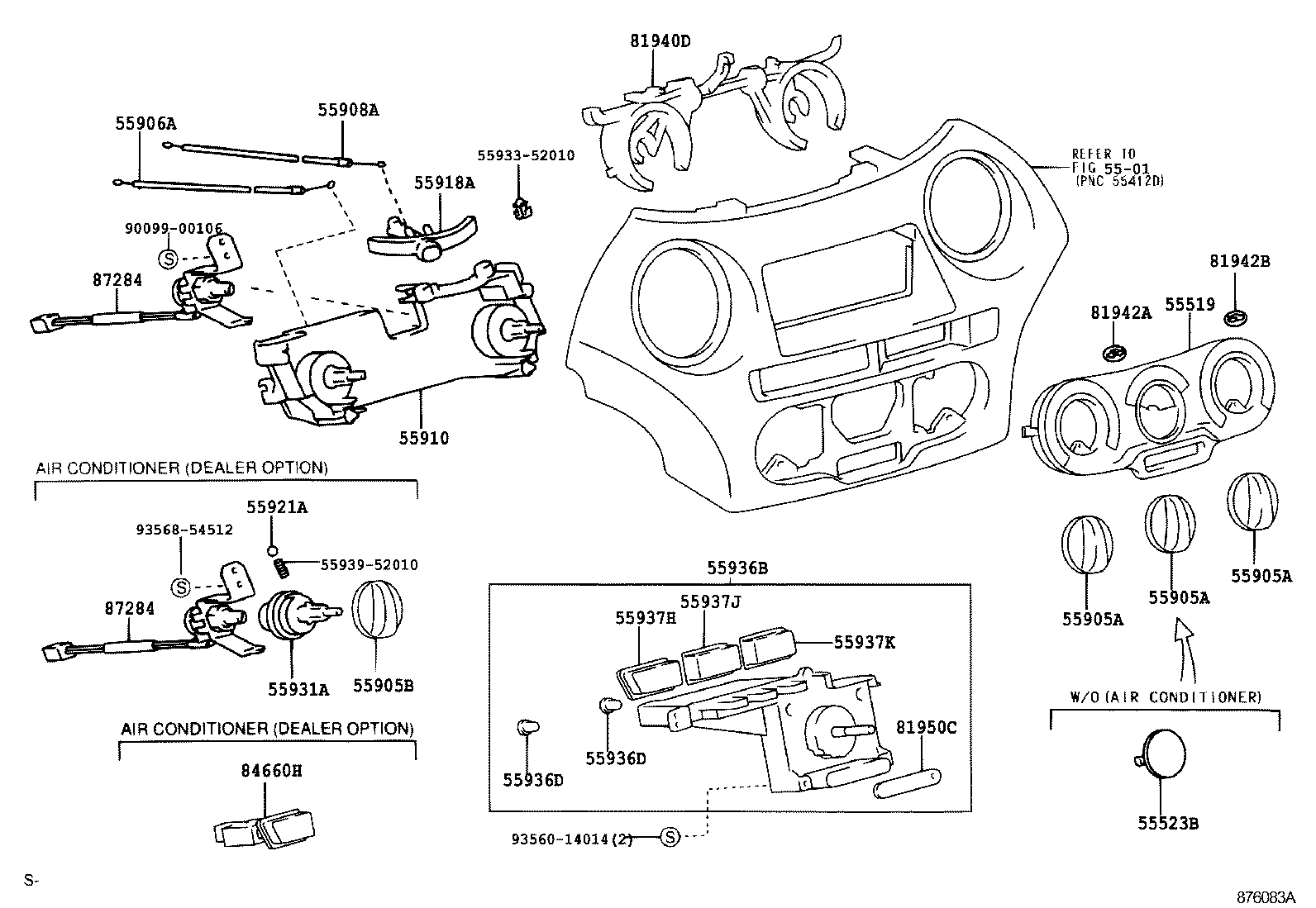 55910-52040 CONTROL ASSY, HEATER OR BOOST VENTILATOR product image