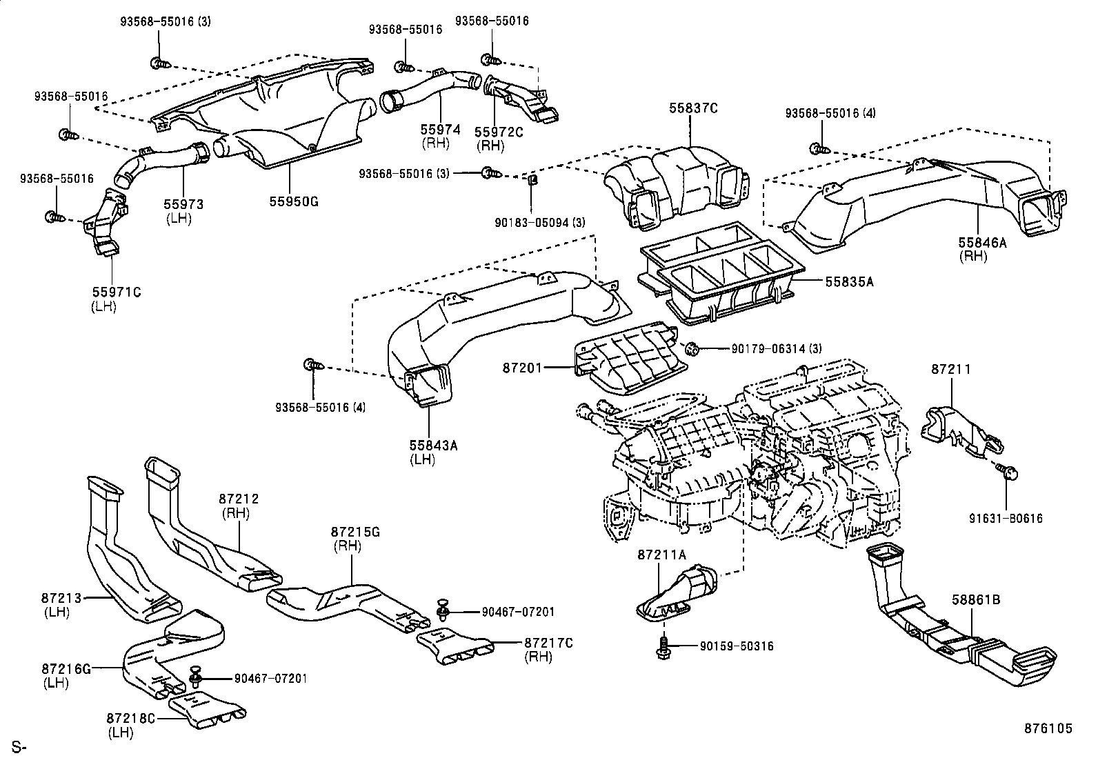 55846-48050 DUCT, HEATER TO REGISTER, NO.4 product image