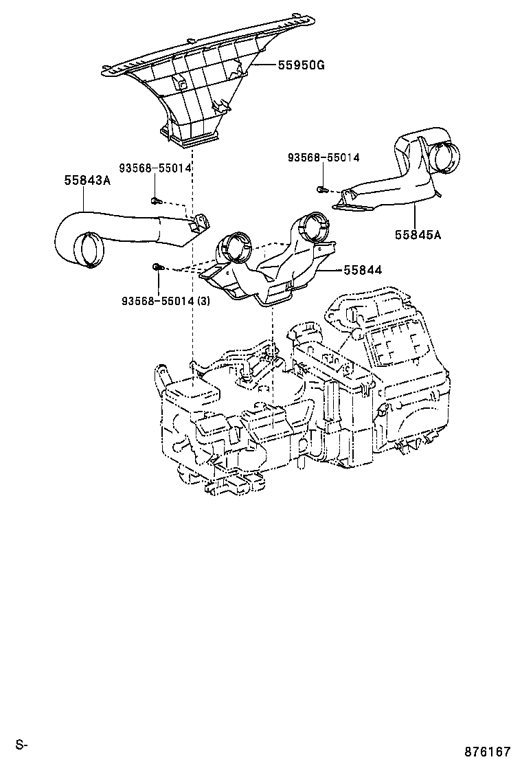 55906-52040 CABLE SUB-ASSY, DEFROSTER DAMPER CONTROL product image