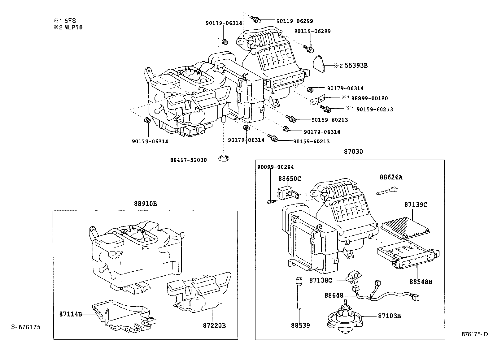 87103-0D030 MOTOR SUB-ASSY, BLOWER W/FAN product image