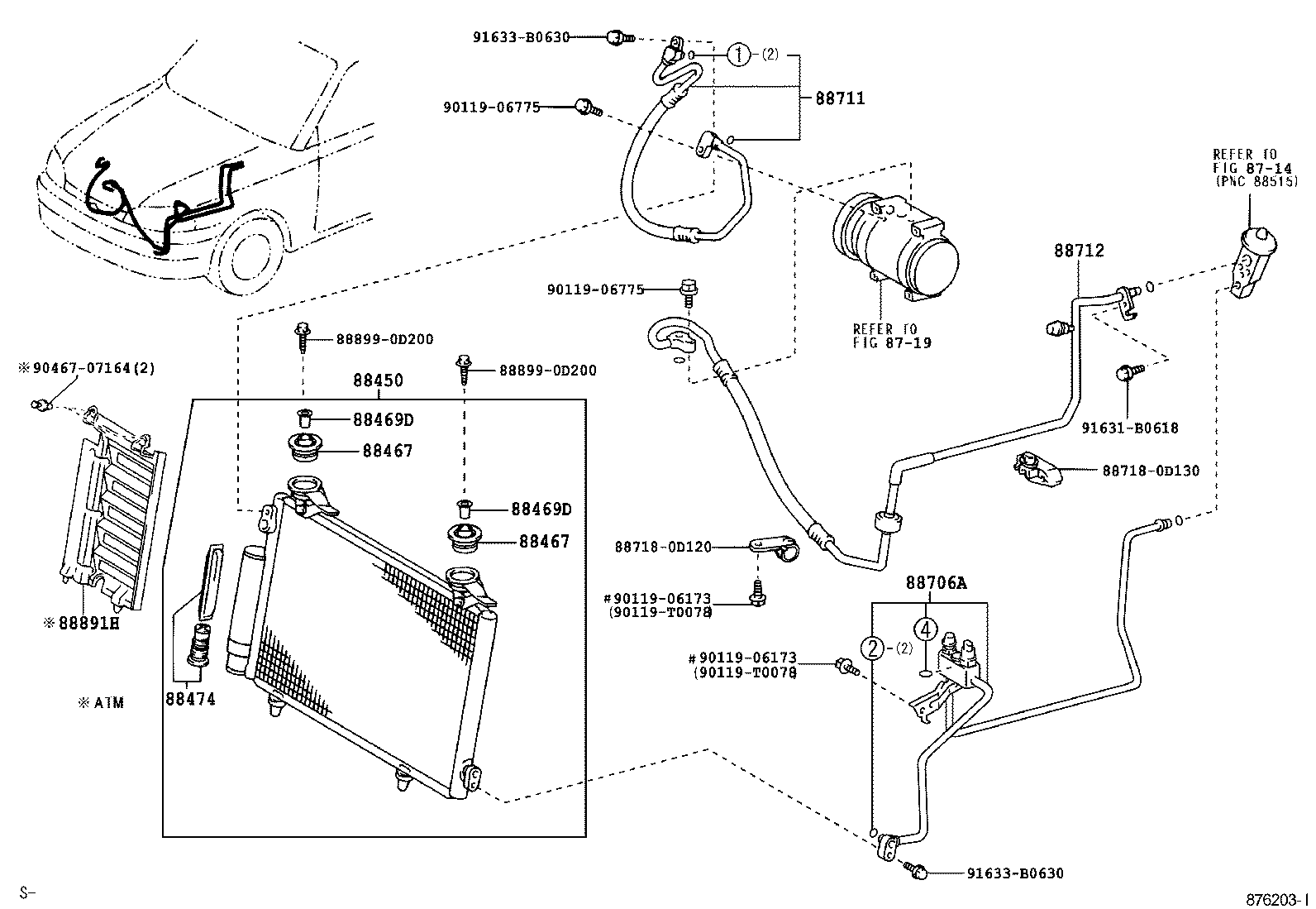 88450-0D050 CONDENSER ASSY, W/RECEIVER product image
