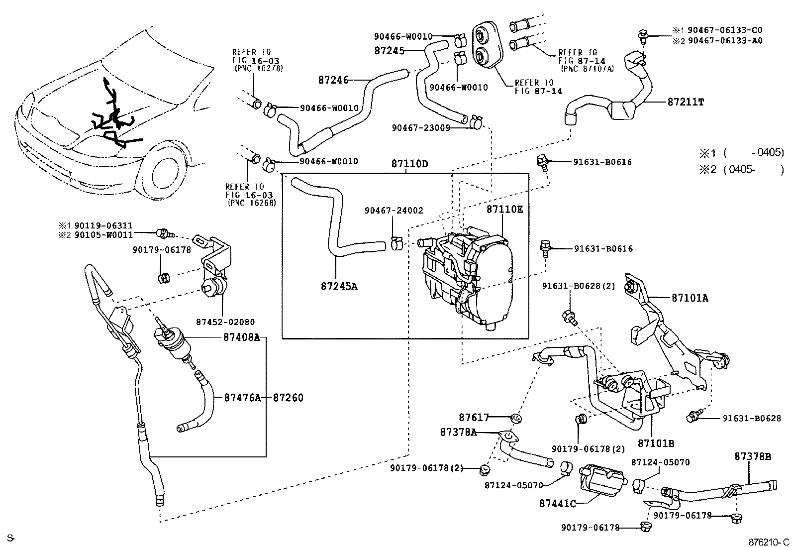 87245-05490 HOSE, HEATER WATER, INLET A product image