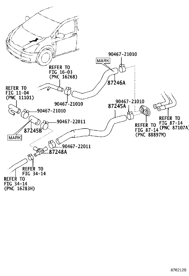 87245-68050 HOSE, HEATER WATER, OUTLET A product image