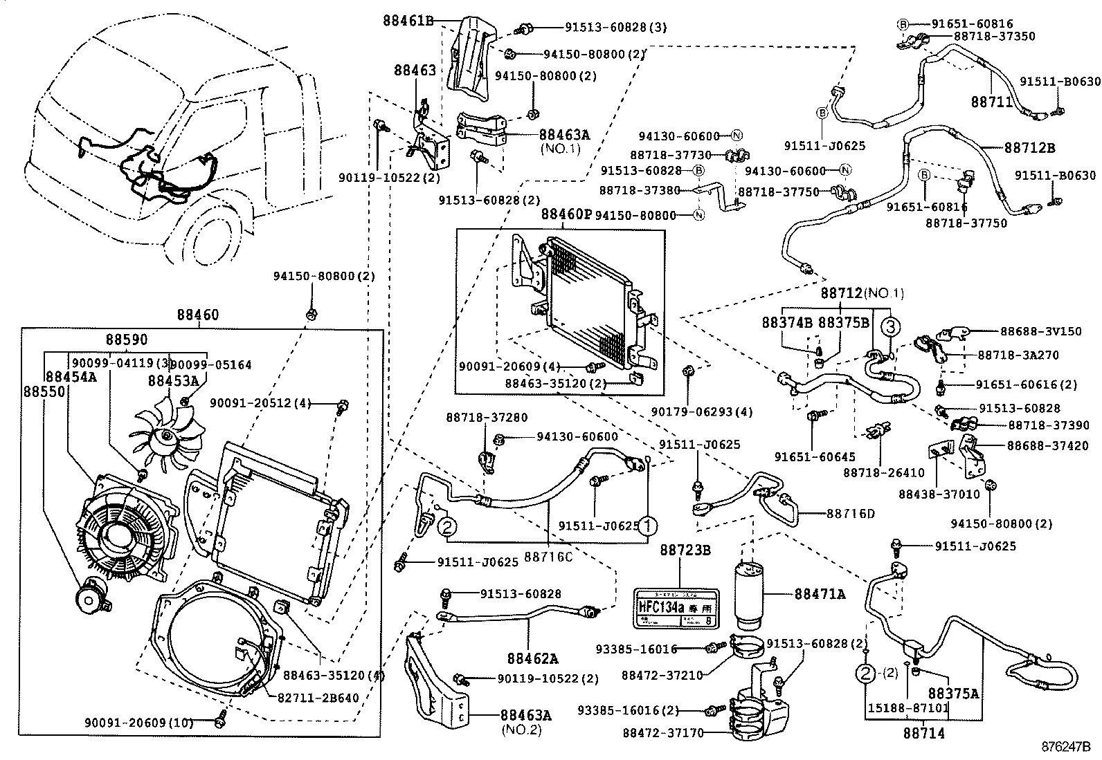 88460-37401 CONDENSER ASSY, COOLER product image