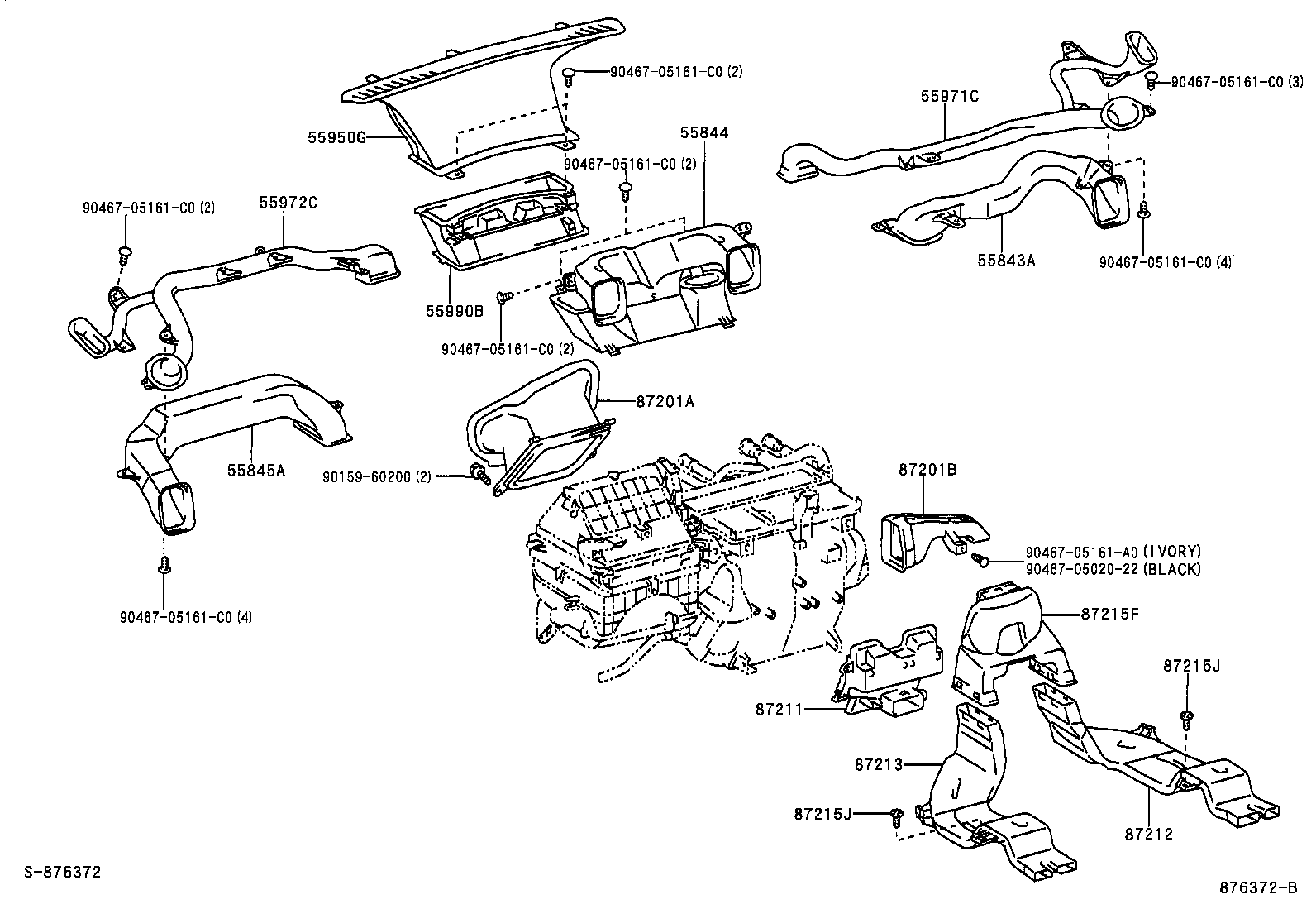 55843-47040 DUCT, HEATER TO REGISTER, NO.1 product image