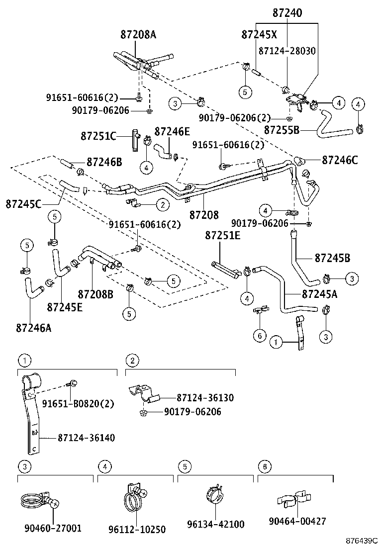 87245-3C710 HOSE, HEATER WATER product image
