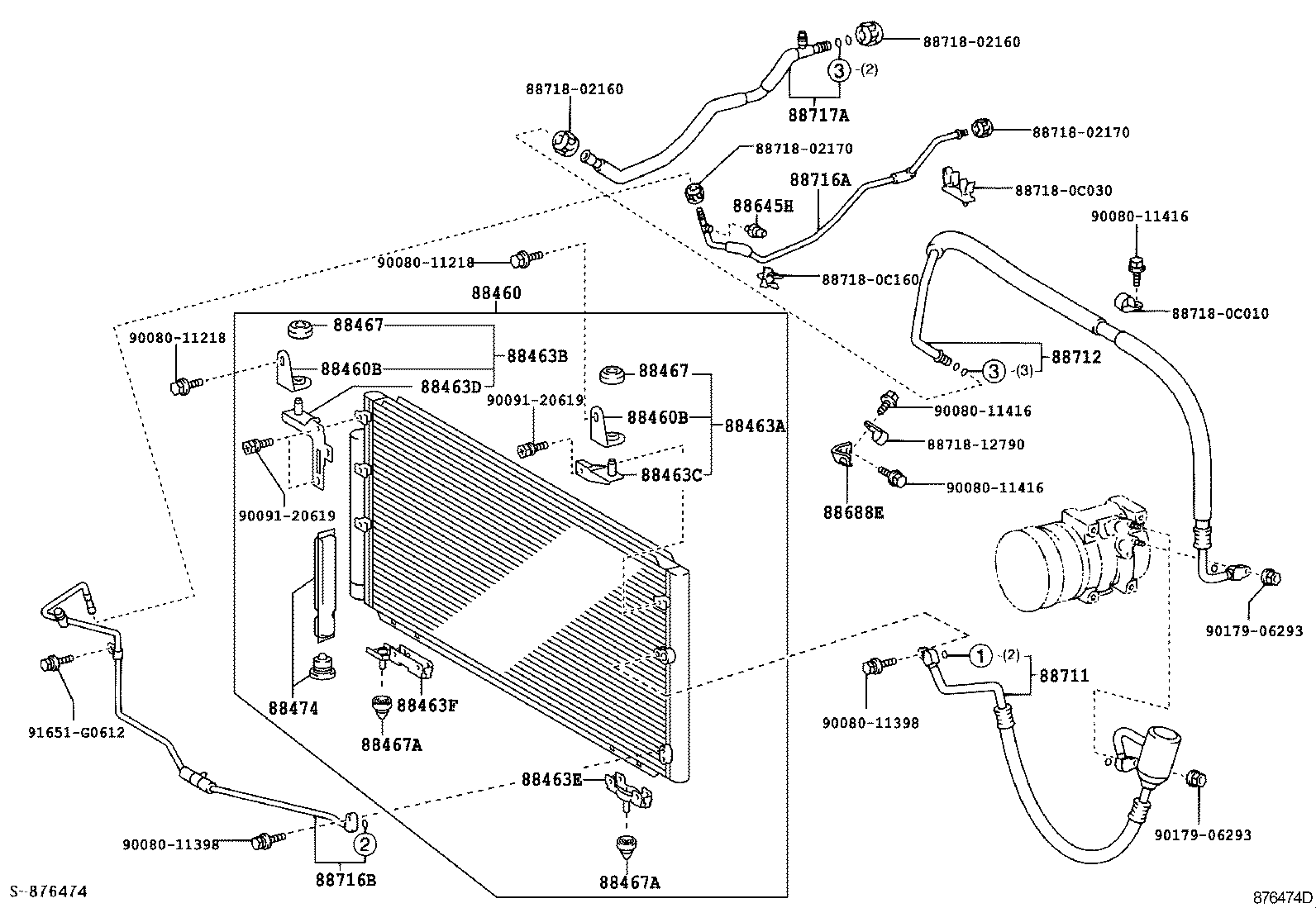 88460-0C090 CONDENSER ASSY, COOLER product image