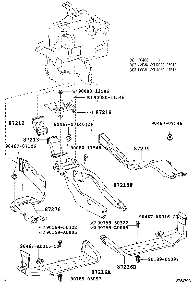 55846-0C010 DUCT, HEATER TO REGISTER, NO.4 product image