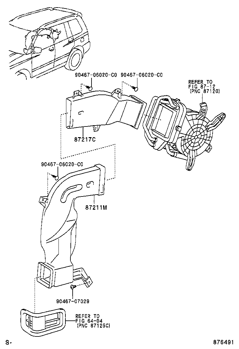 55846-48020 DUCT, HEATER TO REGISTER, NO.4 product image