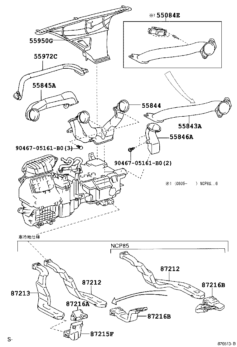 55846-52010 DUCT, HEATER TO REGISTER, NO.4 product image