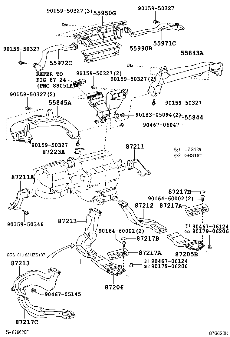62974-30120 DUCT, ROOF SIDE AIR, NO.2 LH product image