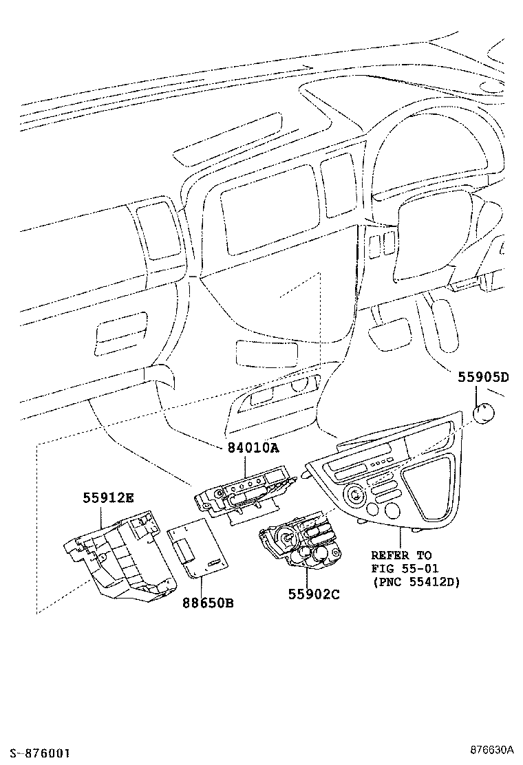 55244-68010 SILENCER, FRONT PANEL SIDE, NO.2 LH product image