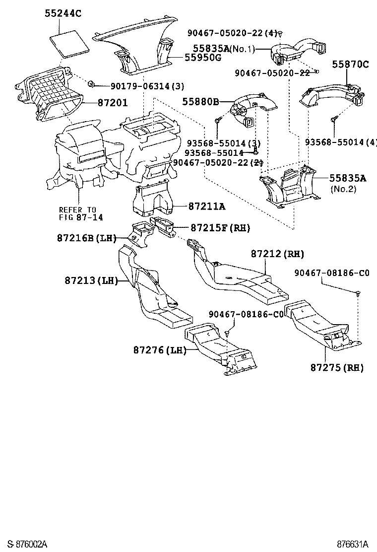 55244-68010 SILENCER, FRONT PANEL SIDE, NO.2 LH product image