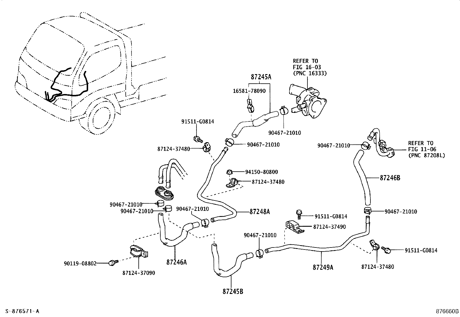 87245-37C70 HOSE, HEATER WATER, INLET A product image