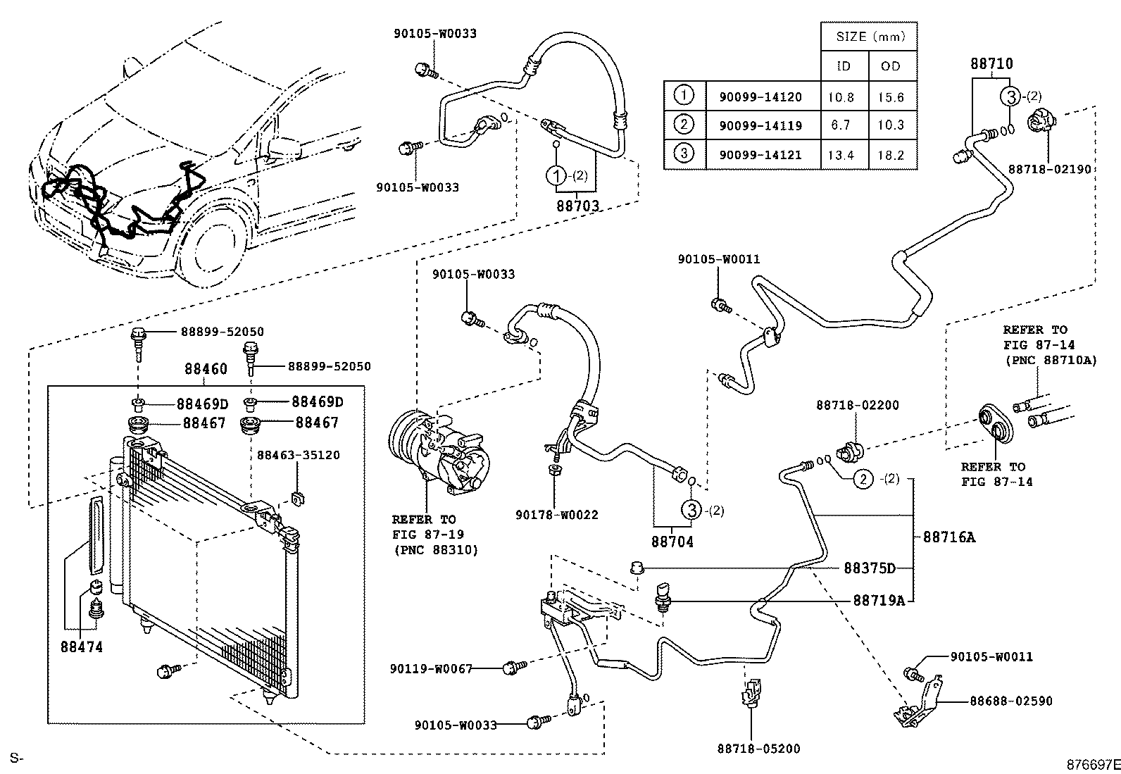 88450-0F150 CONDENSER ASSY, W/RECEIVER product image
