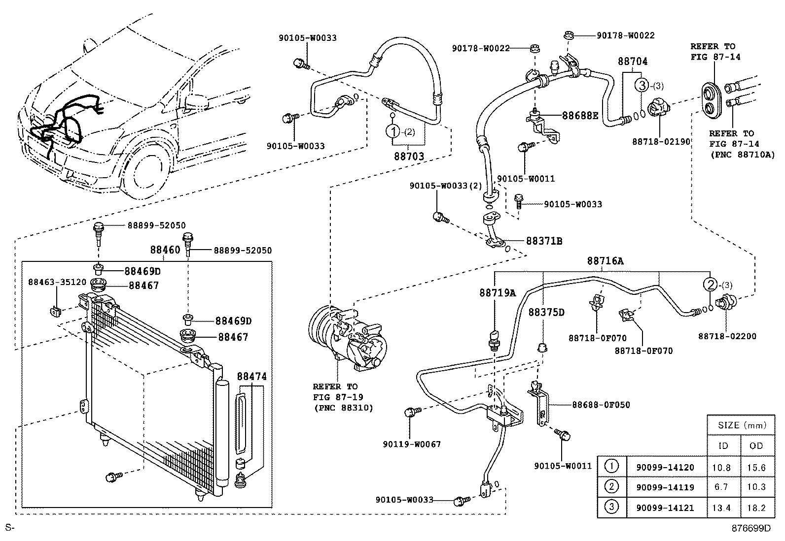 88450-0F150 CONDENSER ASSY, W/RECEIVER product image