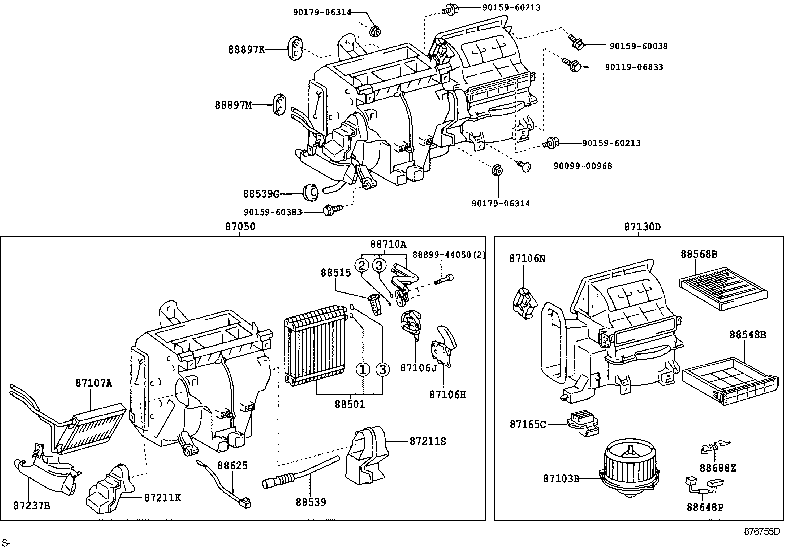87103-21010 MOTOR SUB-ASSY, BLOWER W/FAN product image