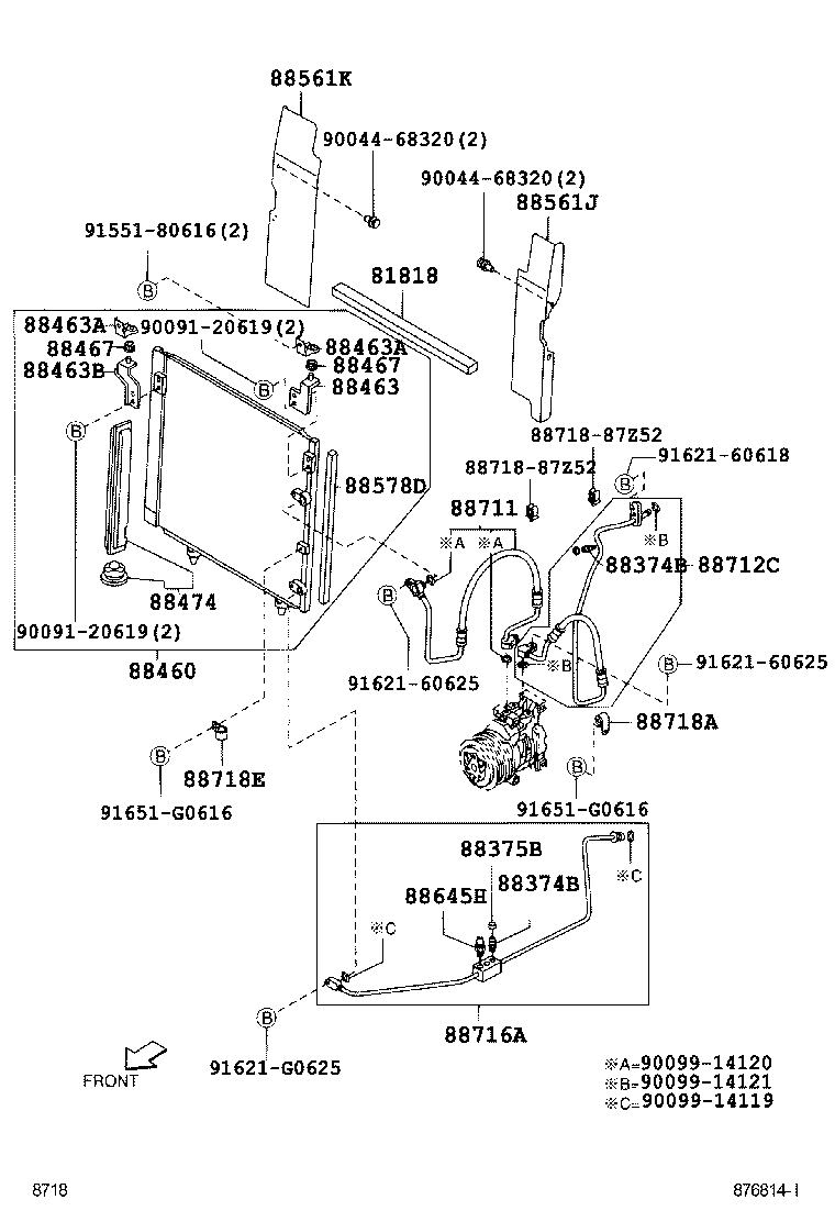 88460-BZ080 CONDENSER ASSY, COOLER product image