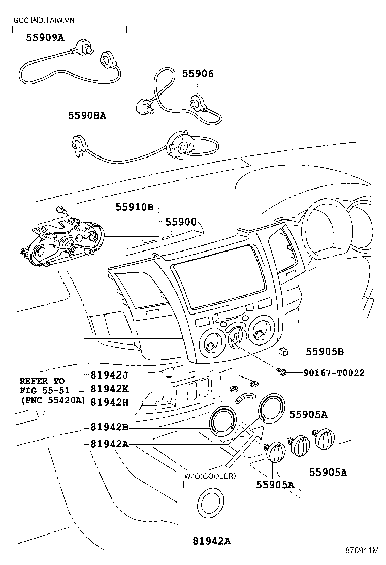 55845-0K030 DUCT, HEATER TO REGISTER, NO.3 product image