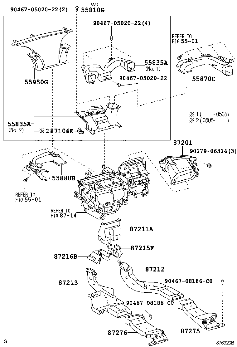 55244-68010 SILENCER, FRONT PANEL SIDE, NO.2 LH product image