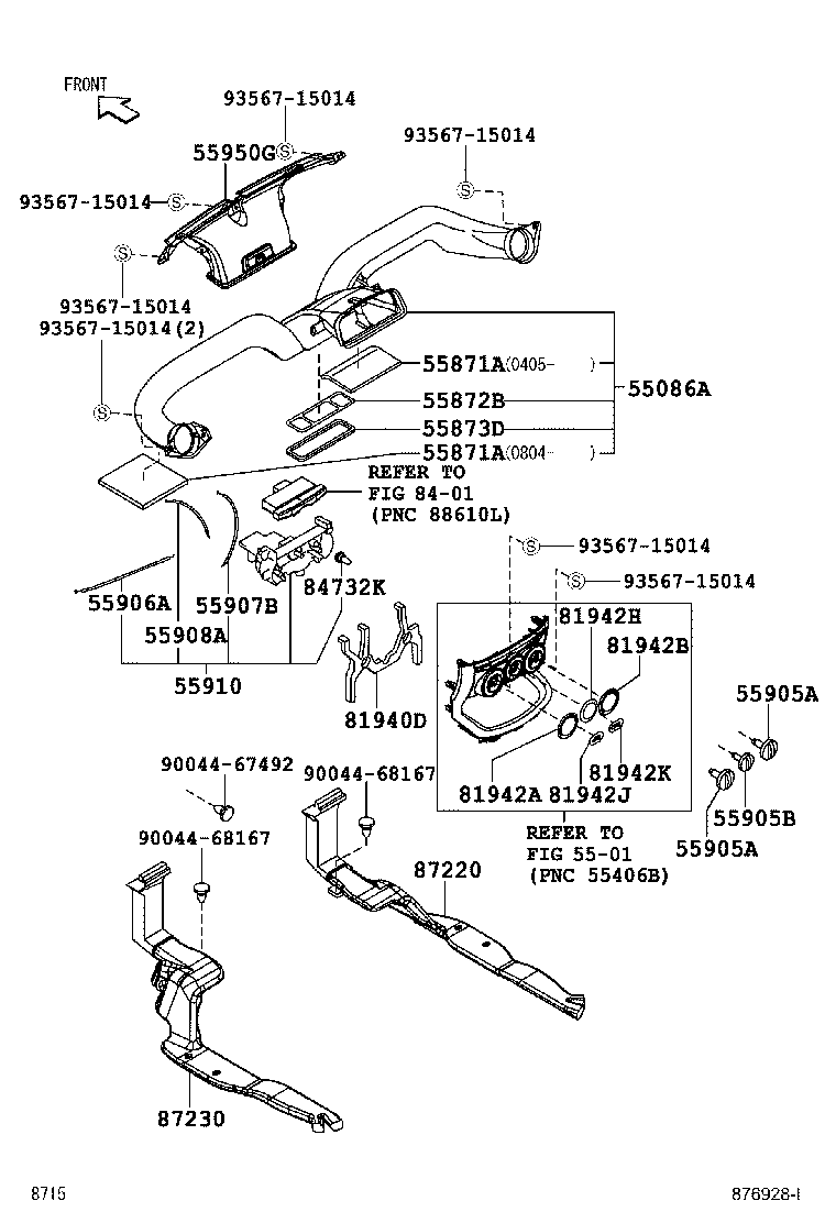 55871-B1010 SEAL, AIR DUCT, NO.1 product image