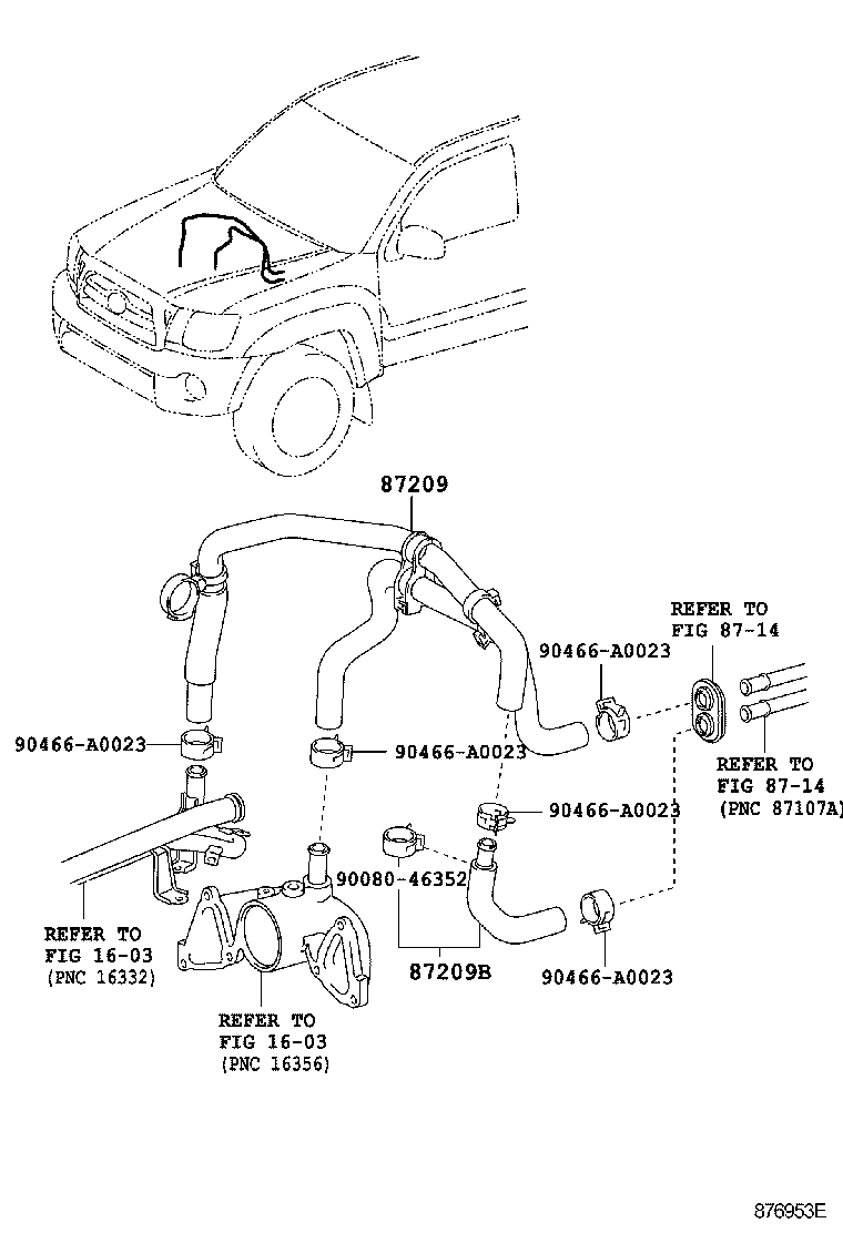 87209-04030 HOSE SUB-ASSY, WATER product image
