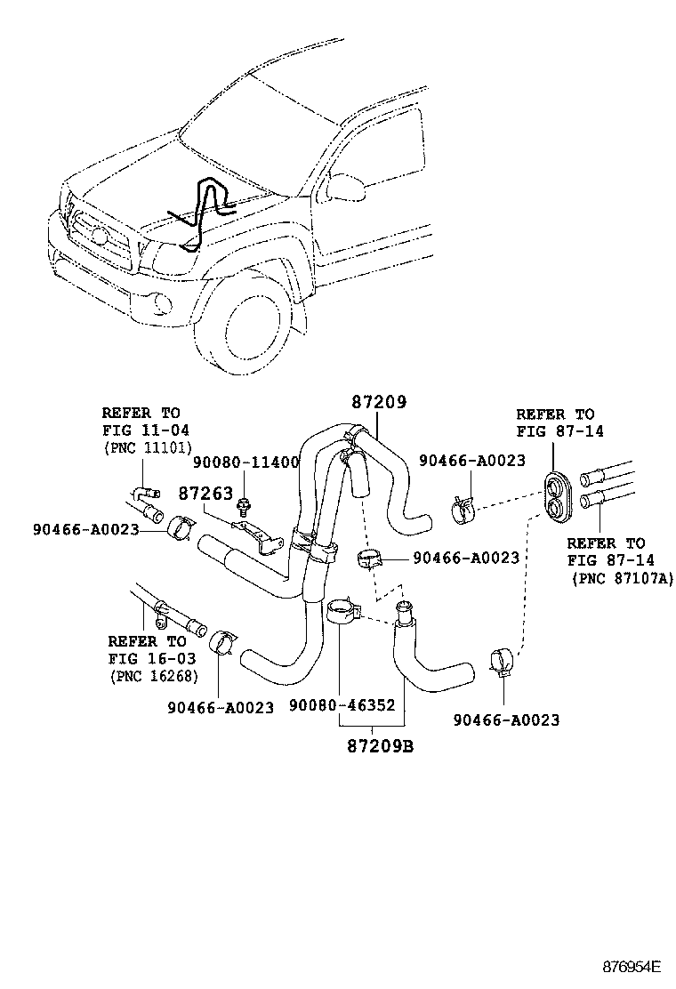 87209-04030 HOSE SUB-ASSY, WATER product image