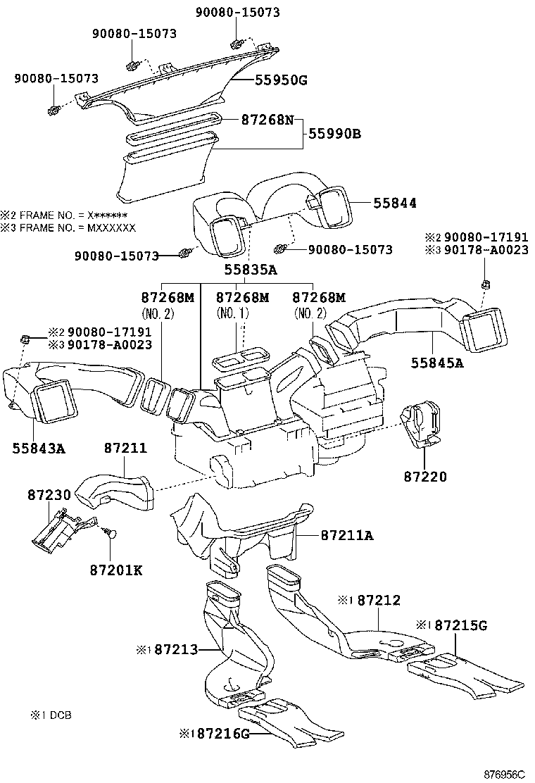 55843-04060 DUCT, HEATER TO REGISTER, NO.1 product image