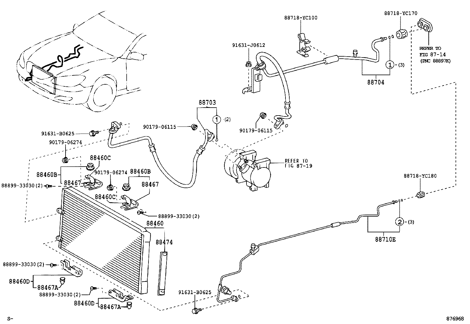 88461-YC080 CONDENSER ASSY, COOLER product image