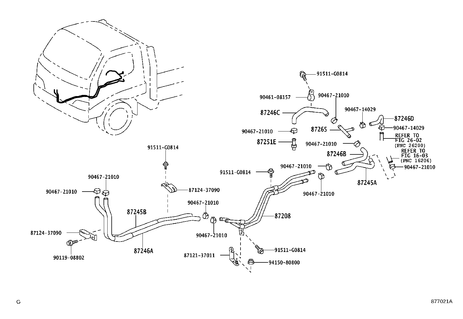 87207-37720 PIPE & HOSE SUB-ASSY, WATER B product image