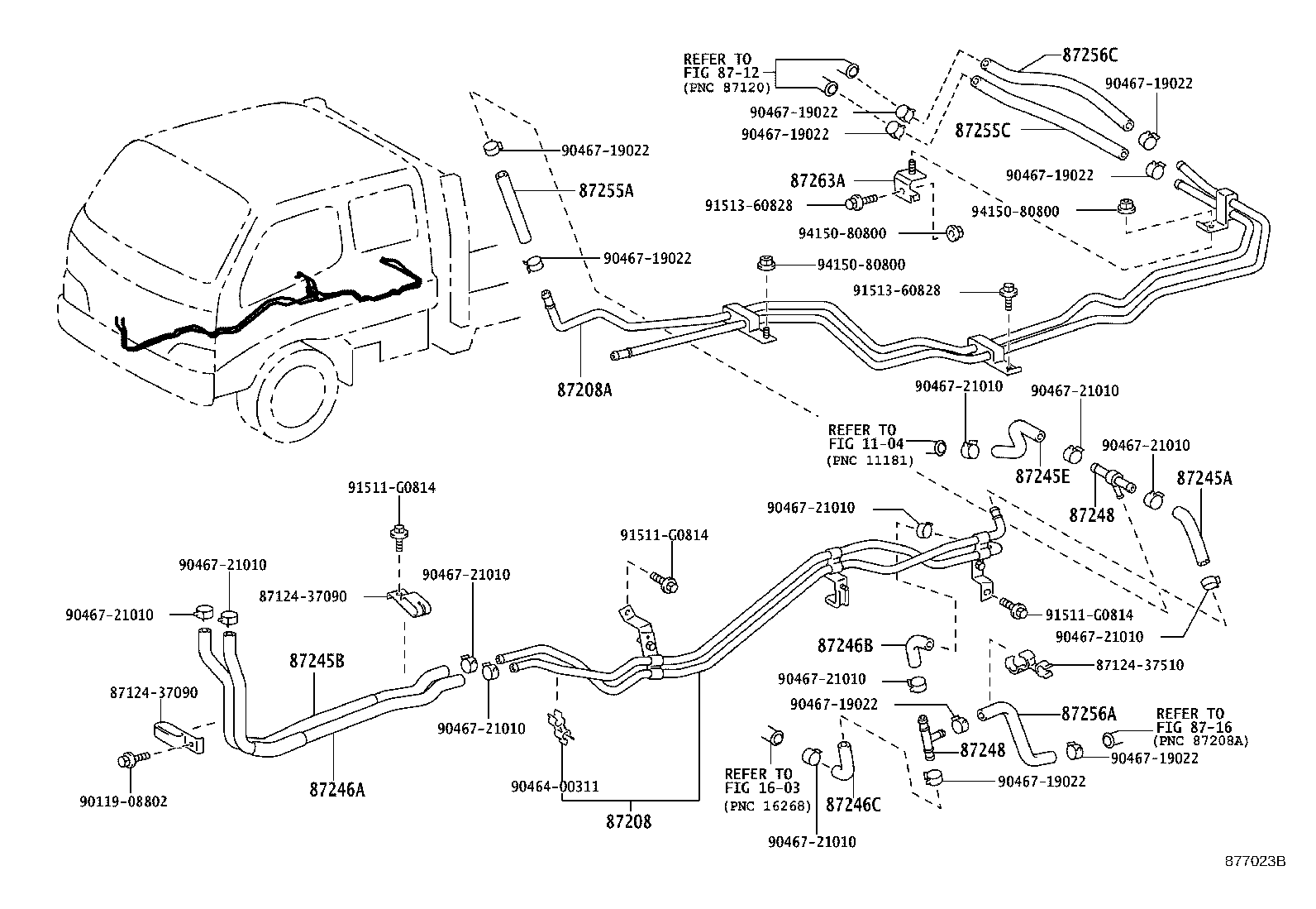 87207-37720 PIPE & HOSE SUB-ASSY, WATER B product image