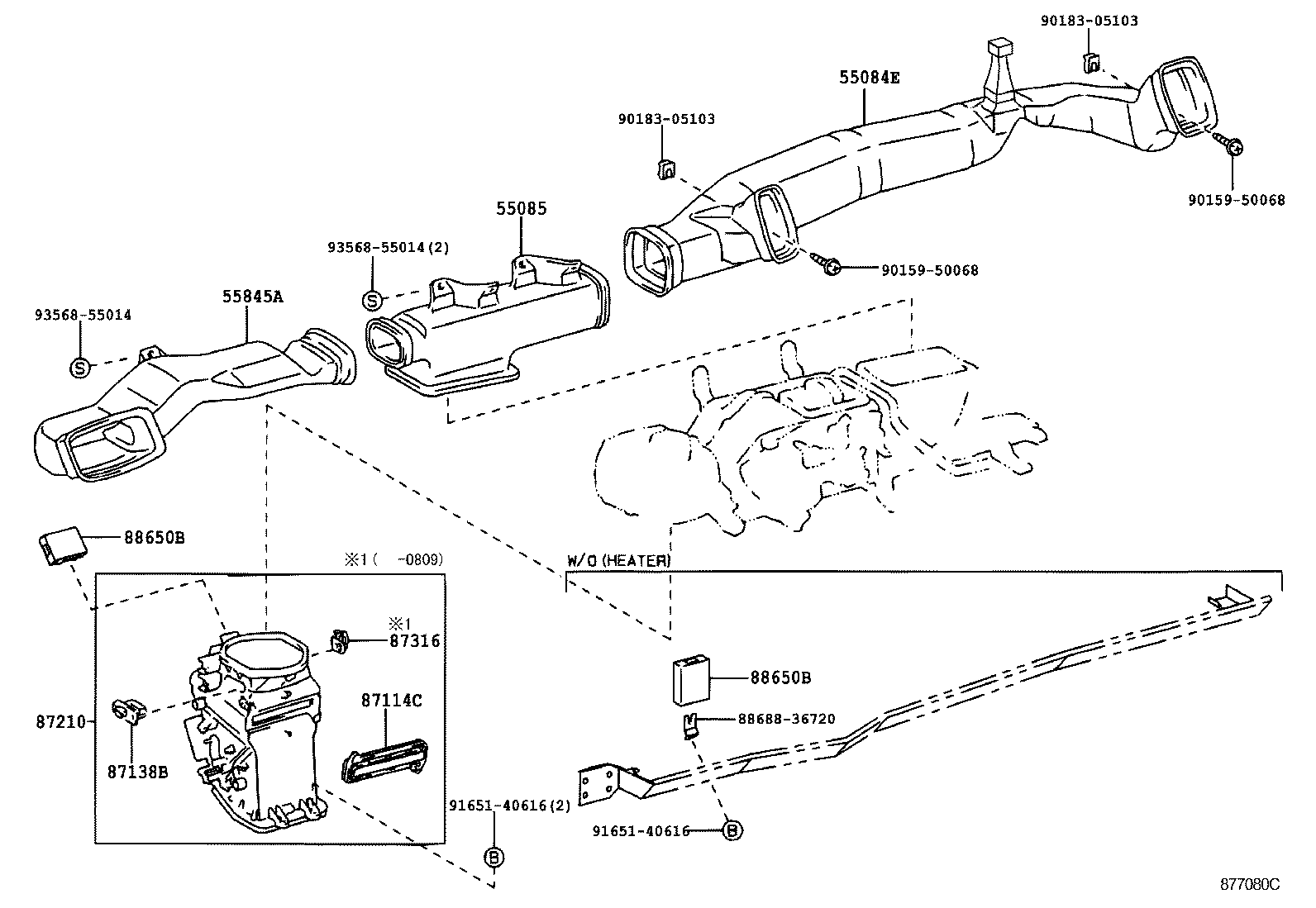 55908-36040 CABLE SUB-ASSY, AIR INLET DAMPER CONTROL product image