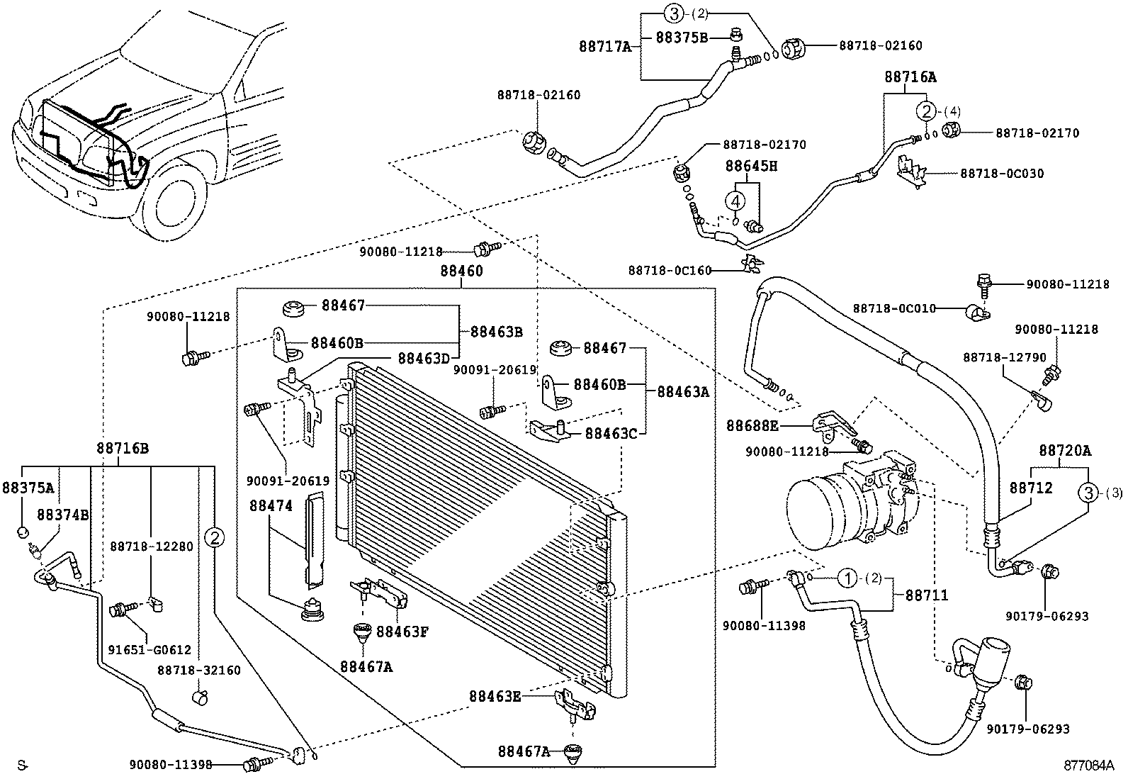 88460-0C090 CONDENSER ASSY, COOLER product image