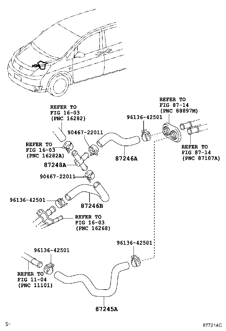 87209-44130 HOSE, HEATER WATER ,INLET C product image