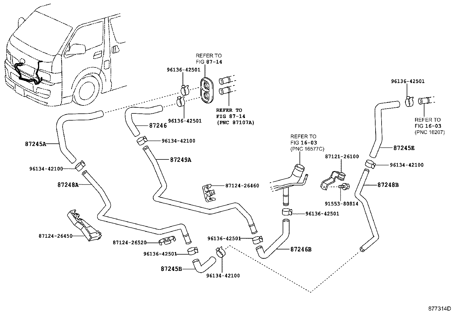 87124-25110 CLAMP, HEATER product image