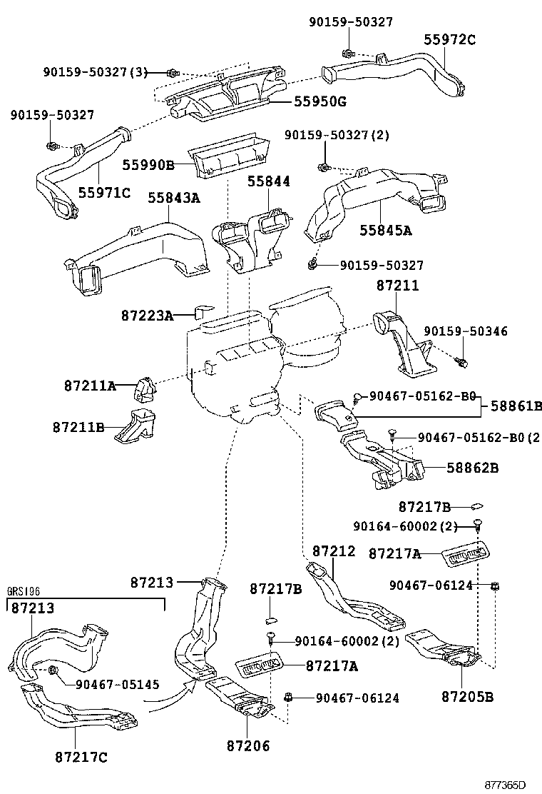 55844-30230 DUCT, HEATER TO REGISTER, NO.2 product image