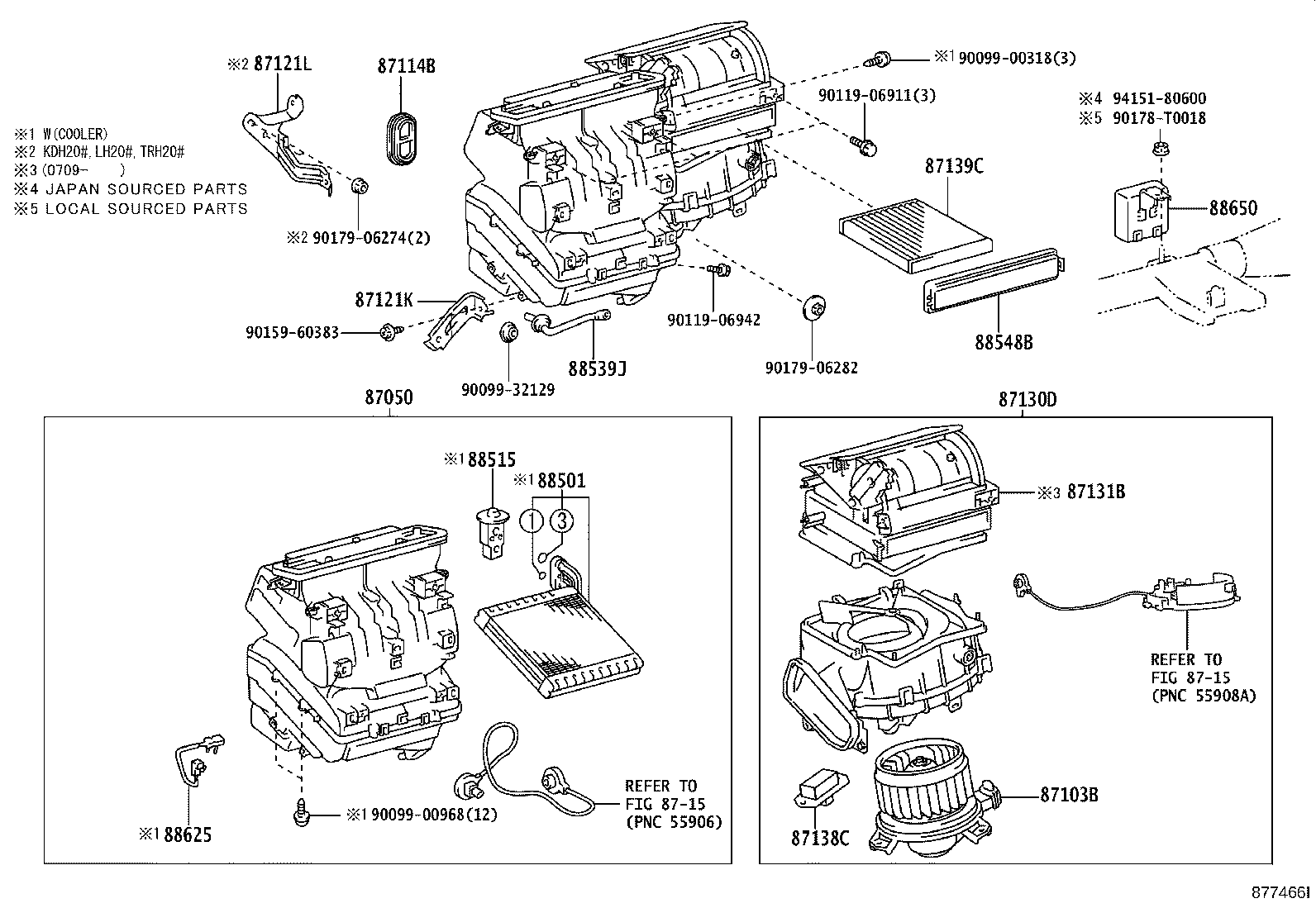 87103-26081 FAN SUB-ASSY, BLOWER, REAR product image