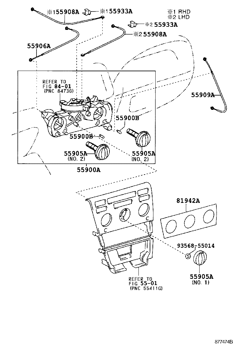 55905-02160 KNOB, HEATER CONTROL product image