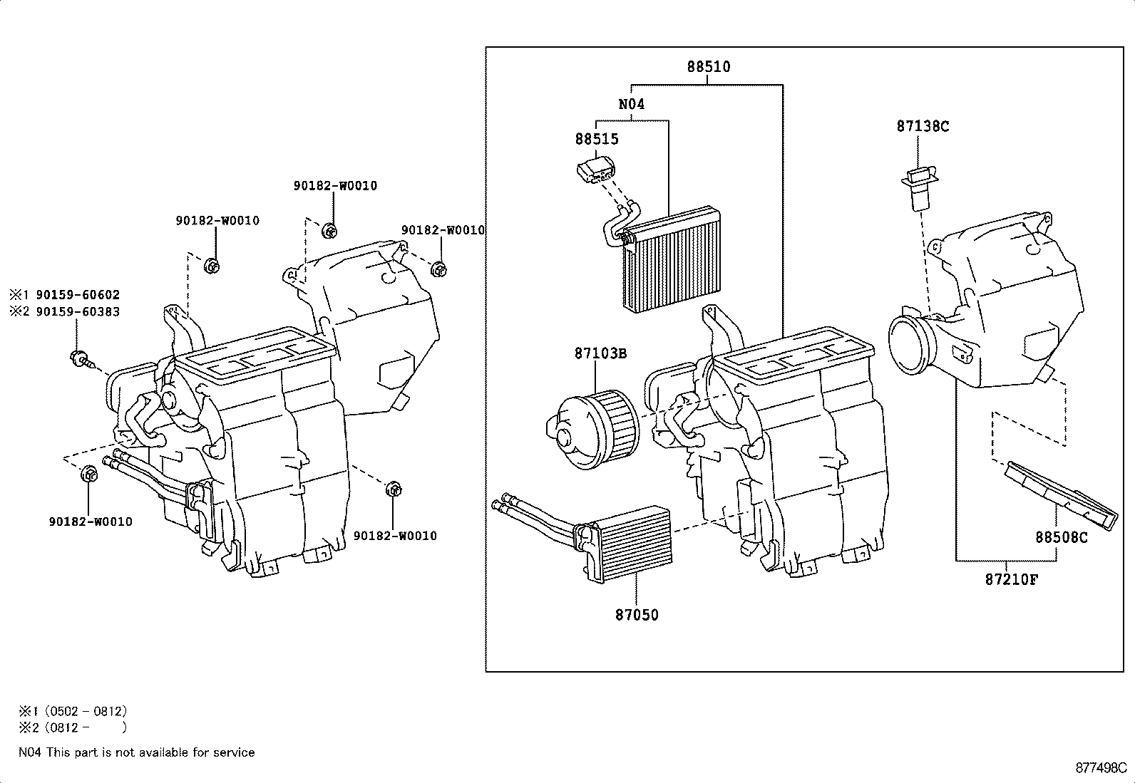 87103-0H031 MOTOR SUB-ASSY, BLOWER W/FAN product image