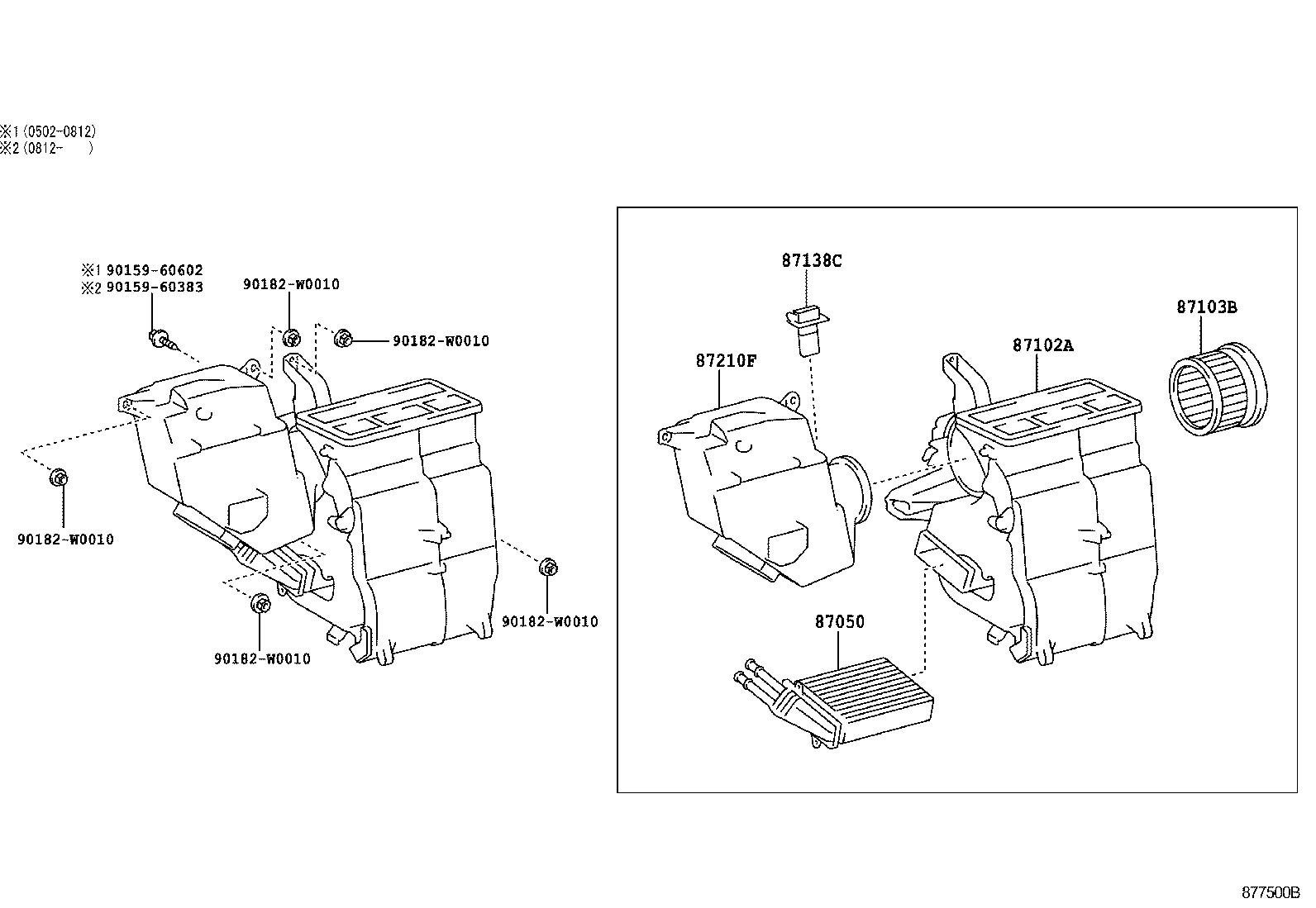 87103-0H031 MOTOR SUB-ASSY, BLOWER W/FAN product image