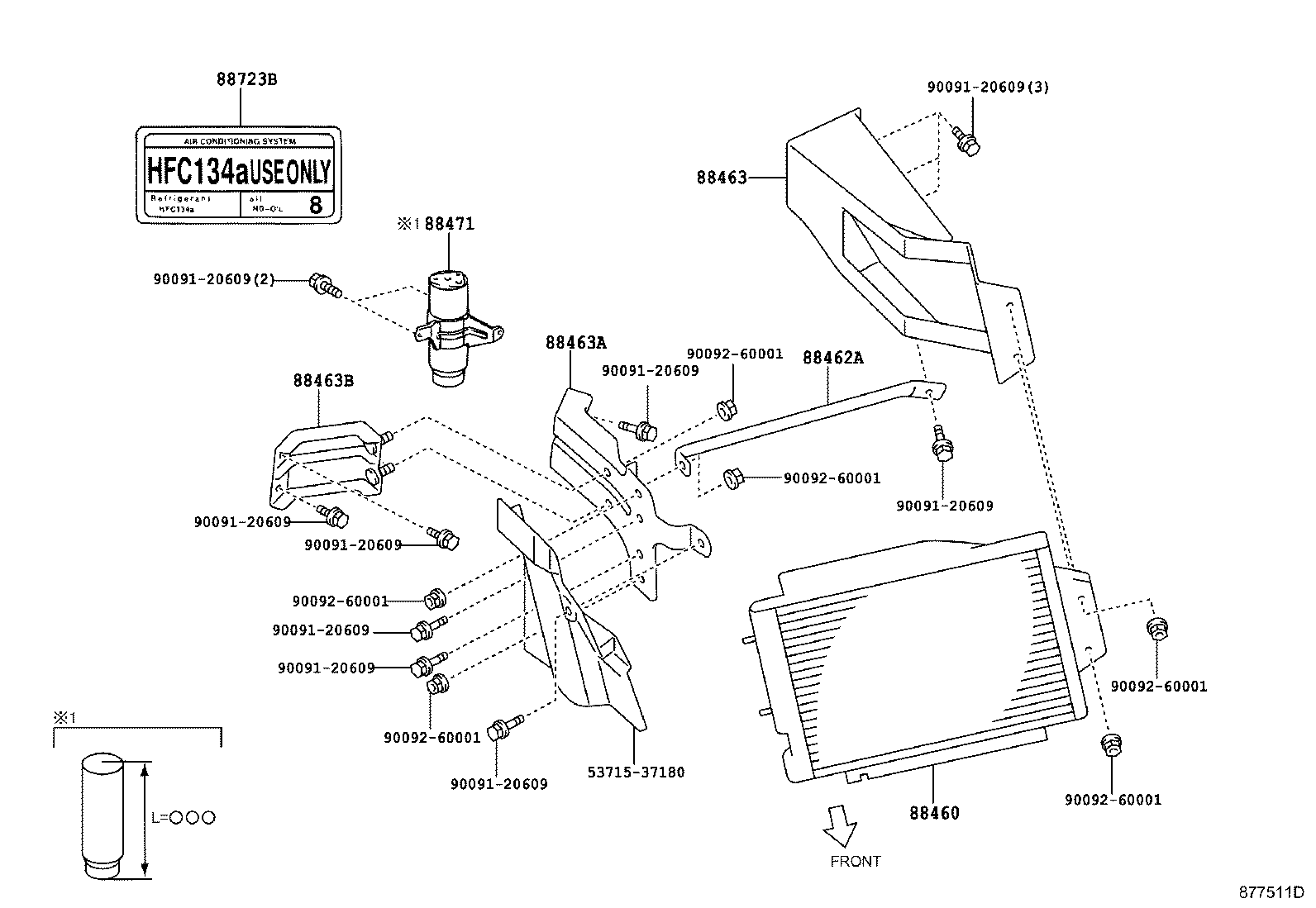 88460-25211 CONDENSER ASSY, COOLER product image