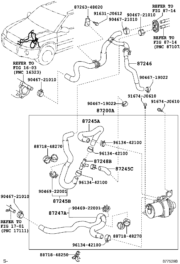 87245-48870 HOSE, HEATER WATER, INLET A product image