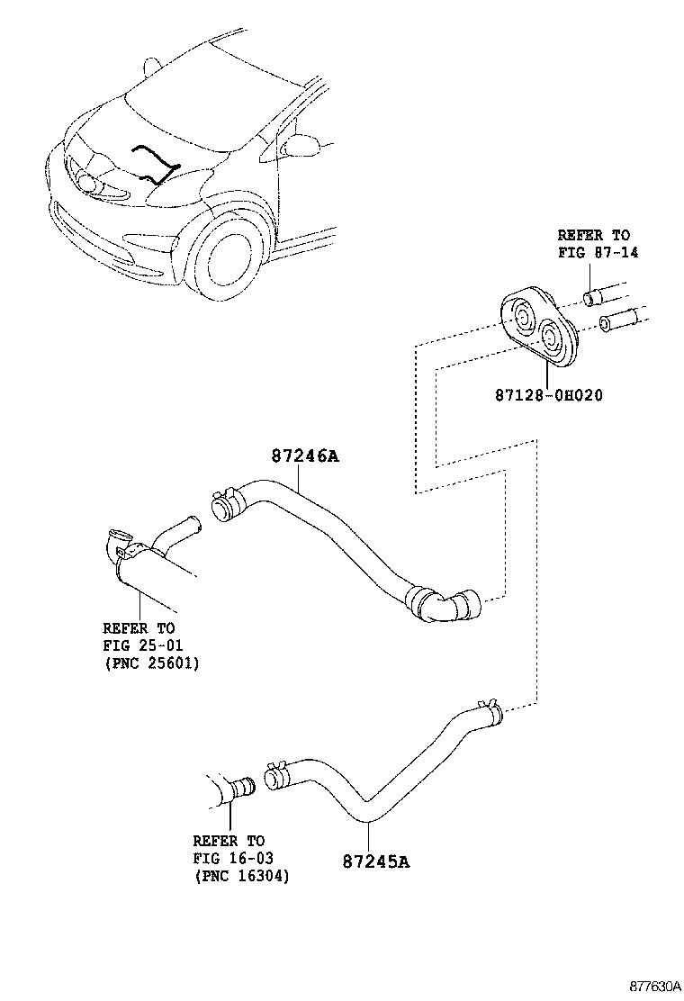 87245-YV010 HOSE, HEATER WATER, INLET A product image